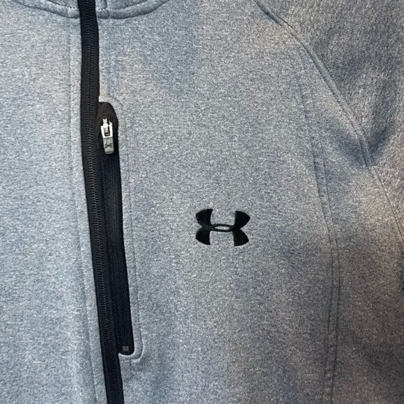 Under Armour Mens Full Zip Loose Fit Jacket Gray Size Small - Picture 4 of 10